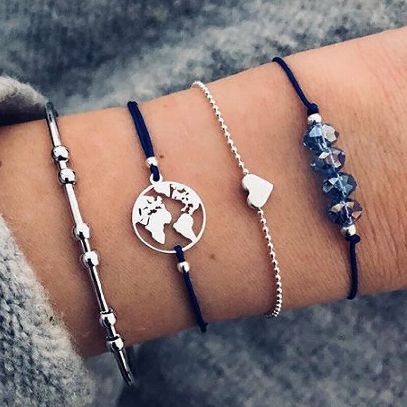 World Full of Love Bracelet Set