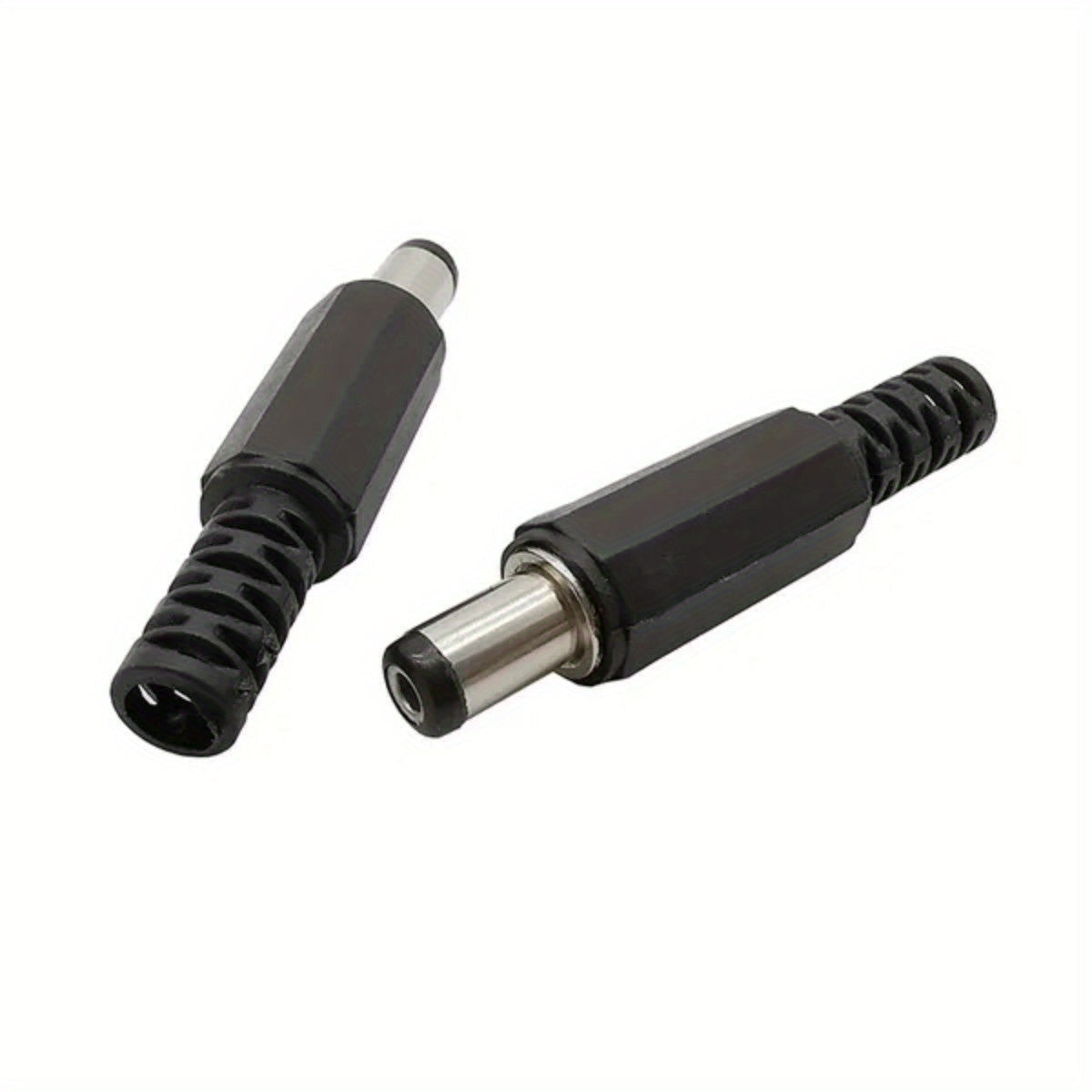 10pcs (5Pairs) 12V 3A 5.5 X 2.1mm Plastic Male Plugs DC022 DC Power Socket Female Jack Screw Nut Panel Mount Connector 5.5*2.1MM