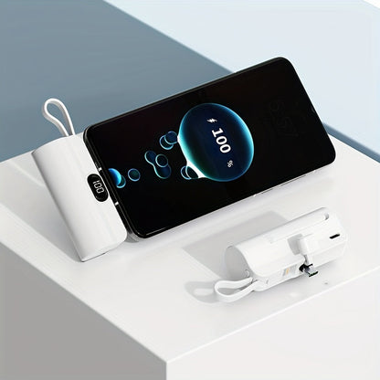 Ultra-Compact Power Bank with 5000mAh battery capacity
