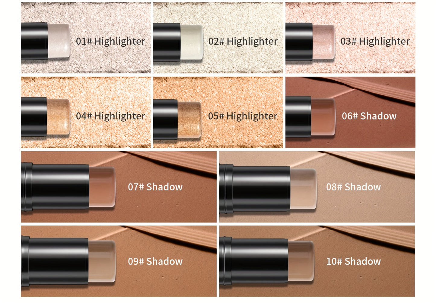 3-in-1 Highlighter, Concealer, Contouring, And Bronzer Stick