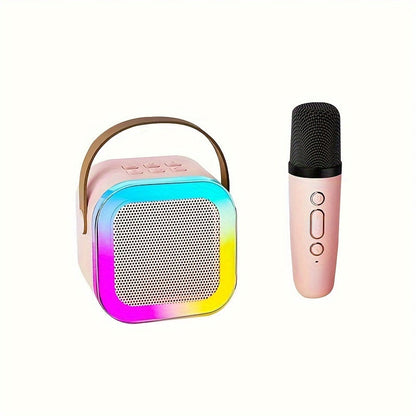 Speaker With Microphone Set, Home Karaoke Machine, Portable Handheld Karaoke Mics Speaker Machine For Adults
