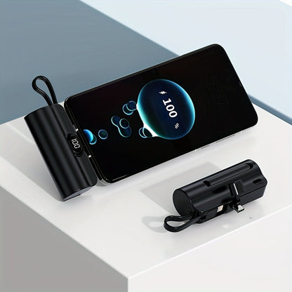 Ultra-Compact Power Bank with 5000mAh battery capacity