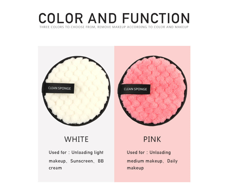 Makeup Remover Pads, Dual Sided Reusable Washable Make Up Removing Cloth Microfiber Pads