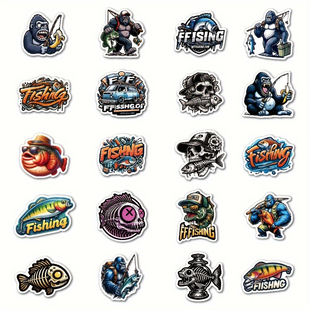 50pcs Waterproof Fishing Stickers