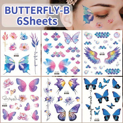 Glitter Face Tattoo Stickers