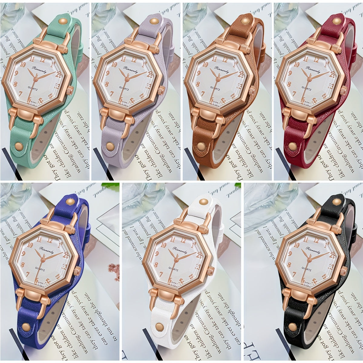 Casual Analog-Digital Women's Wrist Watch with PU Leather Band